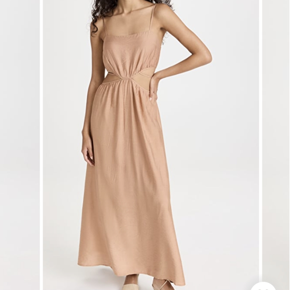 Moon River cut out maxi dress in terracotta Sz. large NWT